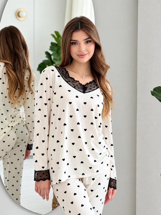 Ayollar pijamasi, 2 talik uy kiyimi, qulay komplekt, S-4XL
