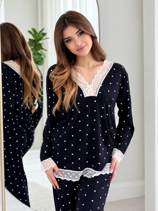 Ayollar pijamasi, 2 talik uy kiyimi, qulay komplekt, S-4XL - 