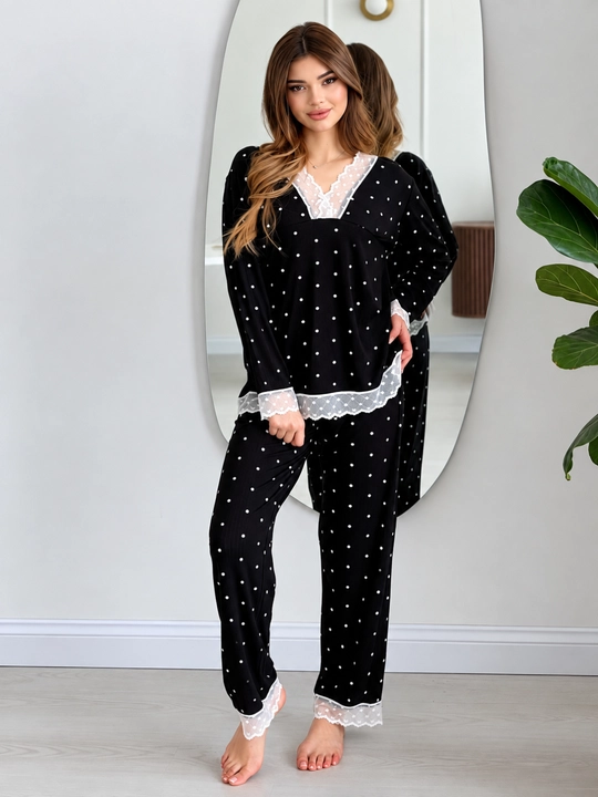 Ayollar pijamasi, 2 talik uy kiyimi, qulay komplekt, S-4XL