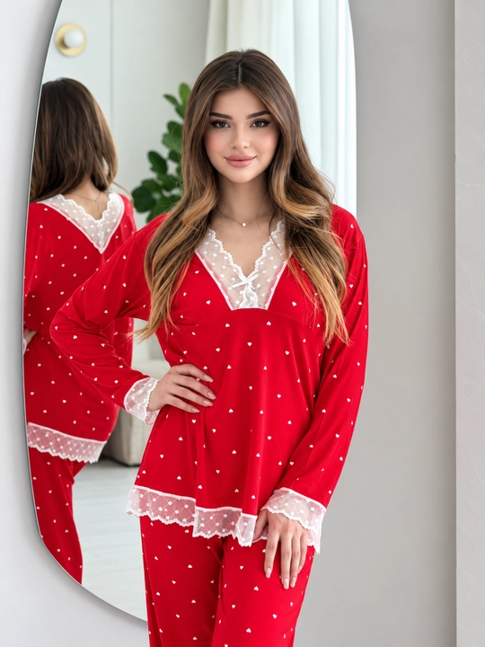 Ayollar pijamasi, 2 talik uy kiyimi, qulay komplekt, S-4XL