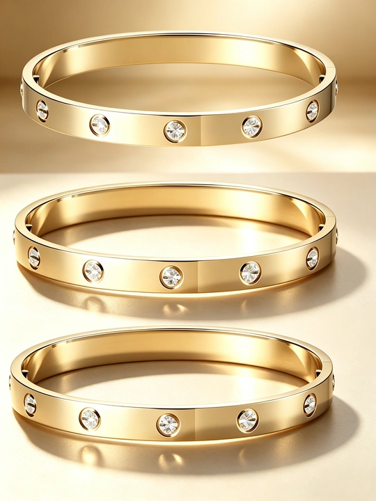 Cartier uslubidagi zanglamaydigan po‘latdan yasalgan bilaguzuk - 