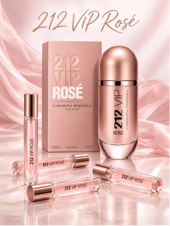 Carolina Herrera 212 VIP Rosé ayollar atiri, razliv parfume, EDP parfyum, 3–100 ml, pushti