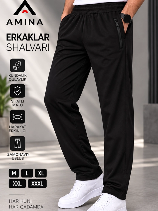 Amina erkaklar shalvari — zamonaviy va qulay sport shimlari, M,L,XL,XXL,XXXL