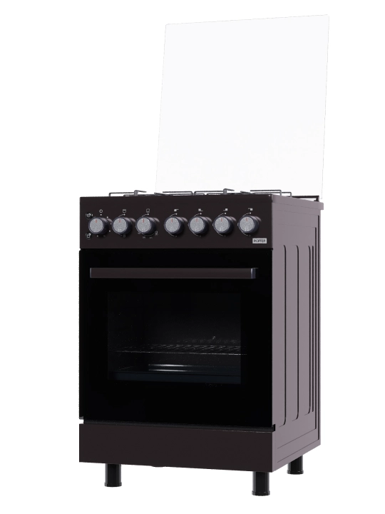 ROFFER MS-5 gaz plitasi, 3 ta gaz + 1 ta elektr konforka, duxovka, elektr yoqish