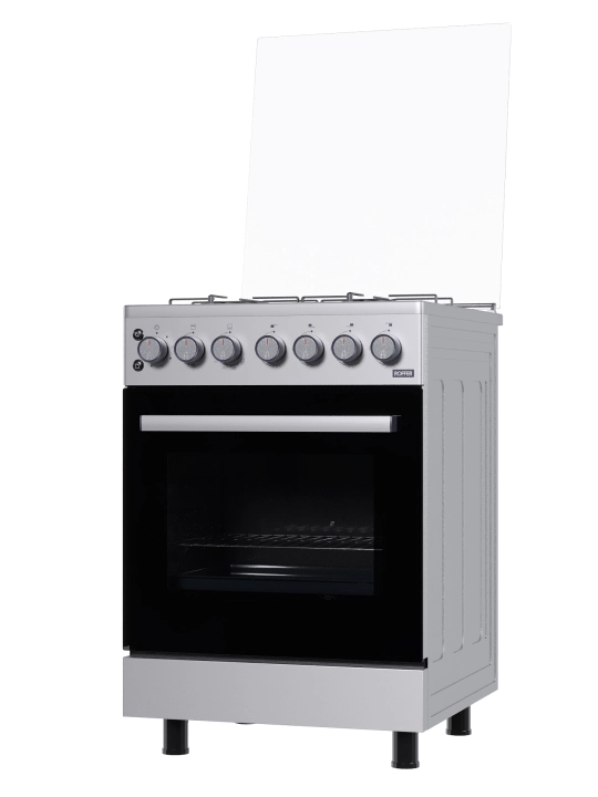 ROFFER MS-5 gaz plitasi, 3 ta gaz + 1 ta elektr konforka, duxovka, elektr yoqish