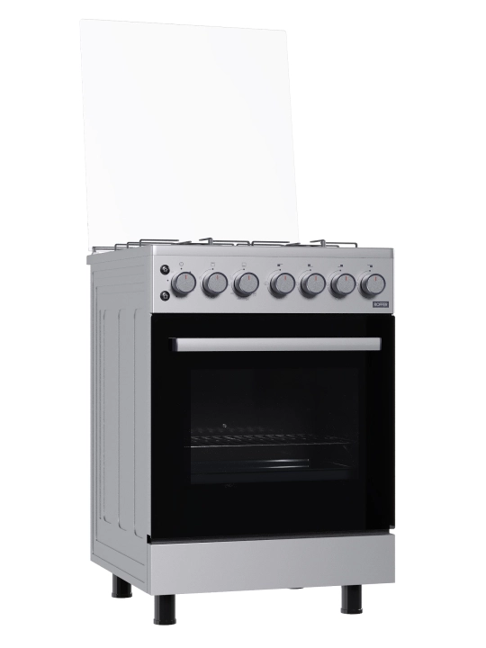 ROFFER MS-5 gaz plitasi, 3 ta gaz + 1 ta elektr konforka, duxovka, elektr yoqish