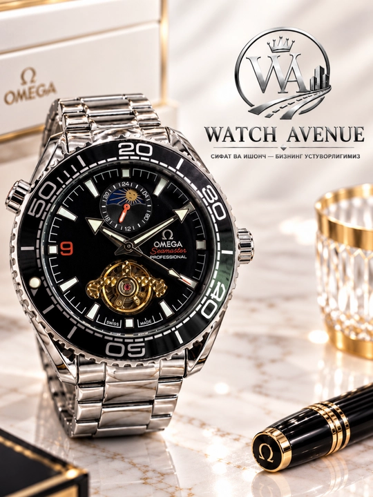 Omega Seamaster Planet Ocean — мужские часы с открытым механизмом