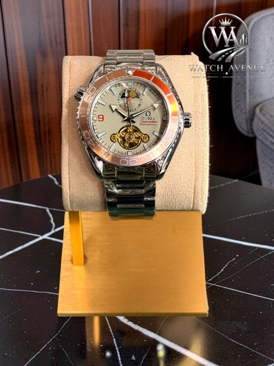 Omega Seamaster Planet Ocean — мужские часы с открытым механизмом
