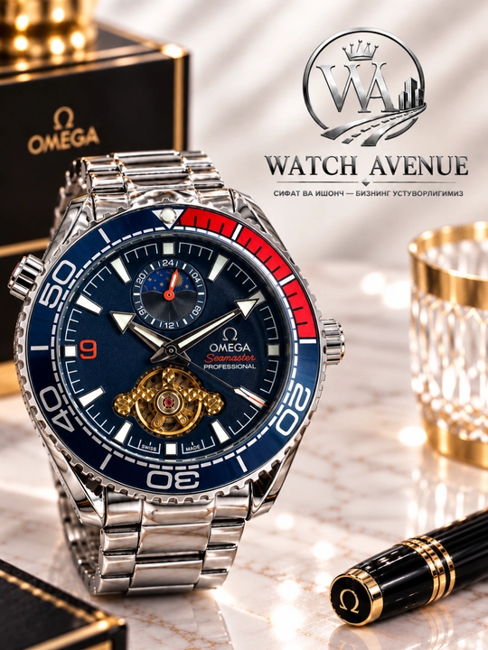 Omega Seamaster Planet Ocean — мужские часы с открытым механизмом