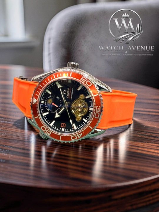 Omega Seamaster Planet Ocean — мужские часы с открытым механизмом