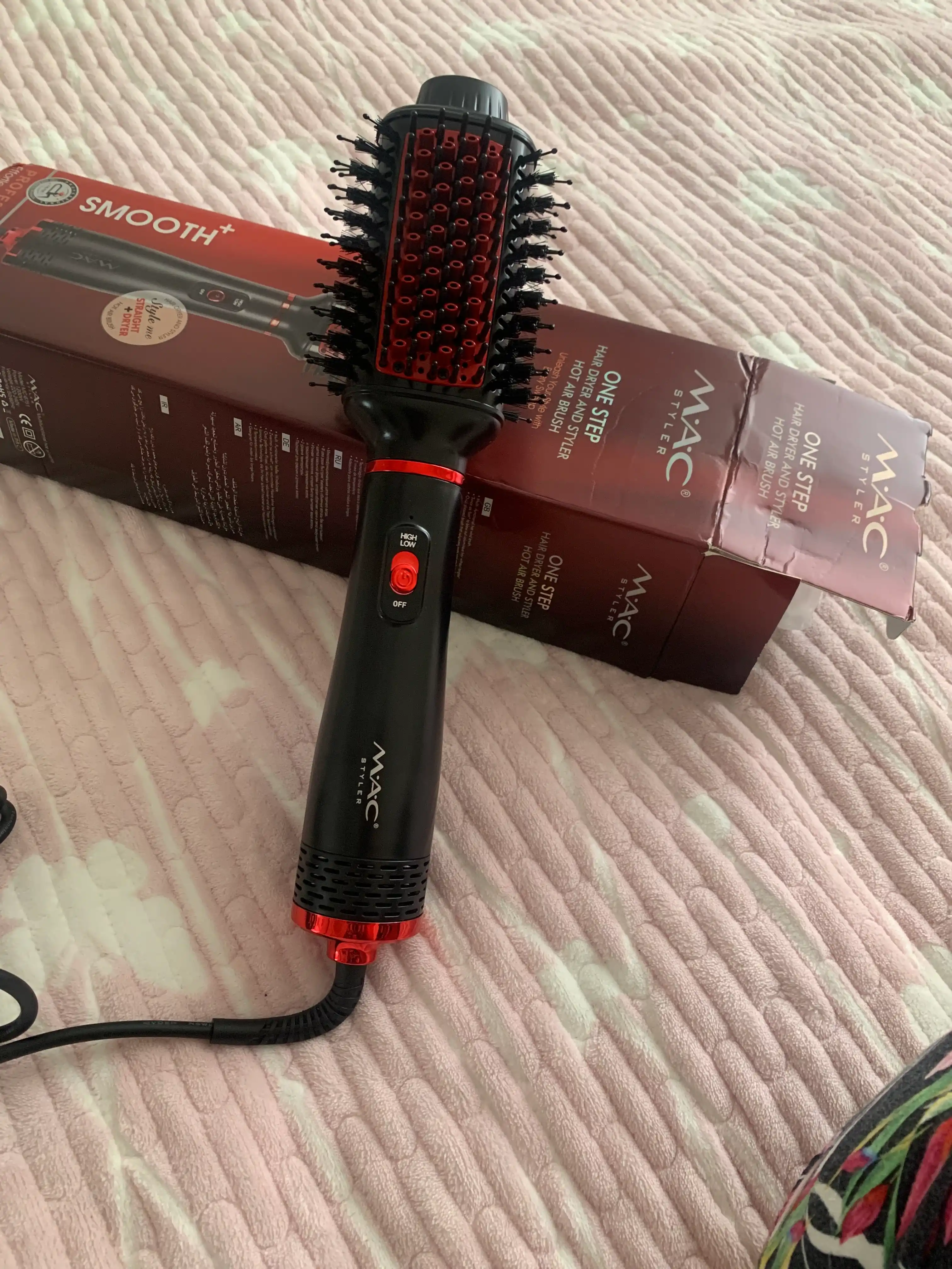 Фен-щётка MAC Styler, фен-расчёска, щётка для сушки волос, стайлер укладки волос, 3 режима