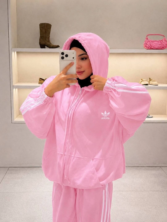 Ayollar uchun sport kostyum Dvoyka, 2 ip, zamonaviy oversize, Standart 44-50