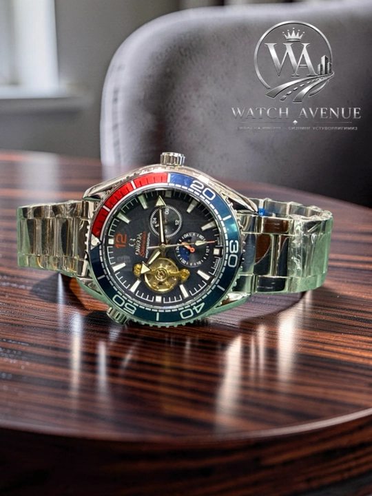 Omega Seamaster Planet Ocean — мужские часы с открытым механизмом