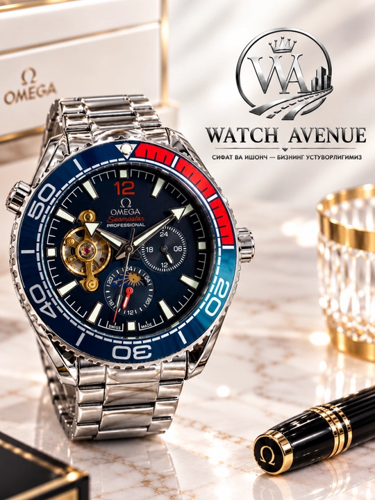 Omega Seamaster Planet Ocean — мужские часы с открытым механизмом