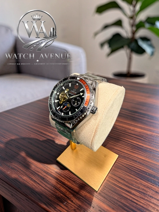 Omega Seamaster Planet Ocean erkaklar qo‘l soati — ochiq mexanizm