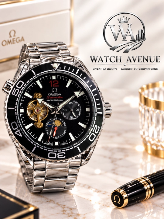 Omega Seamaster Planet Ocean — мужские часы с открытым механизмом