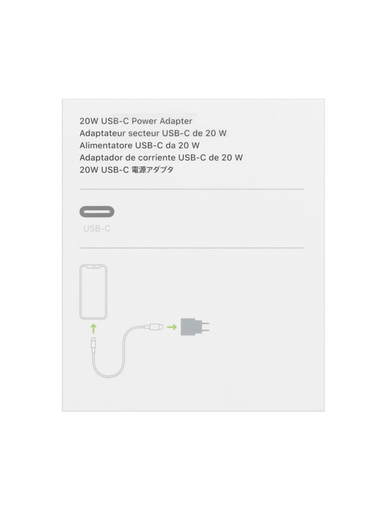 Сетевое зарядное устройство Apple 20W USB-C Power Adapter, оригинальное, с гарантией