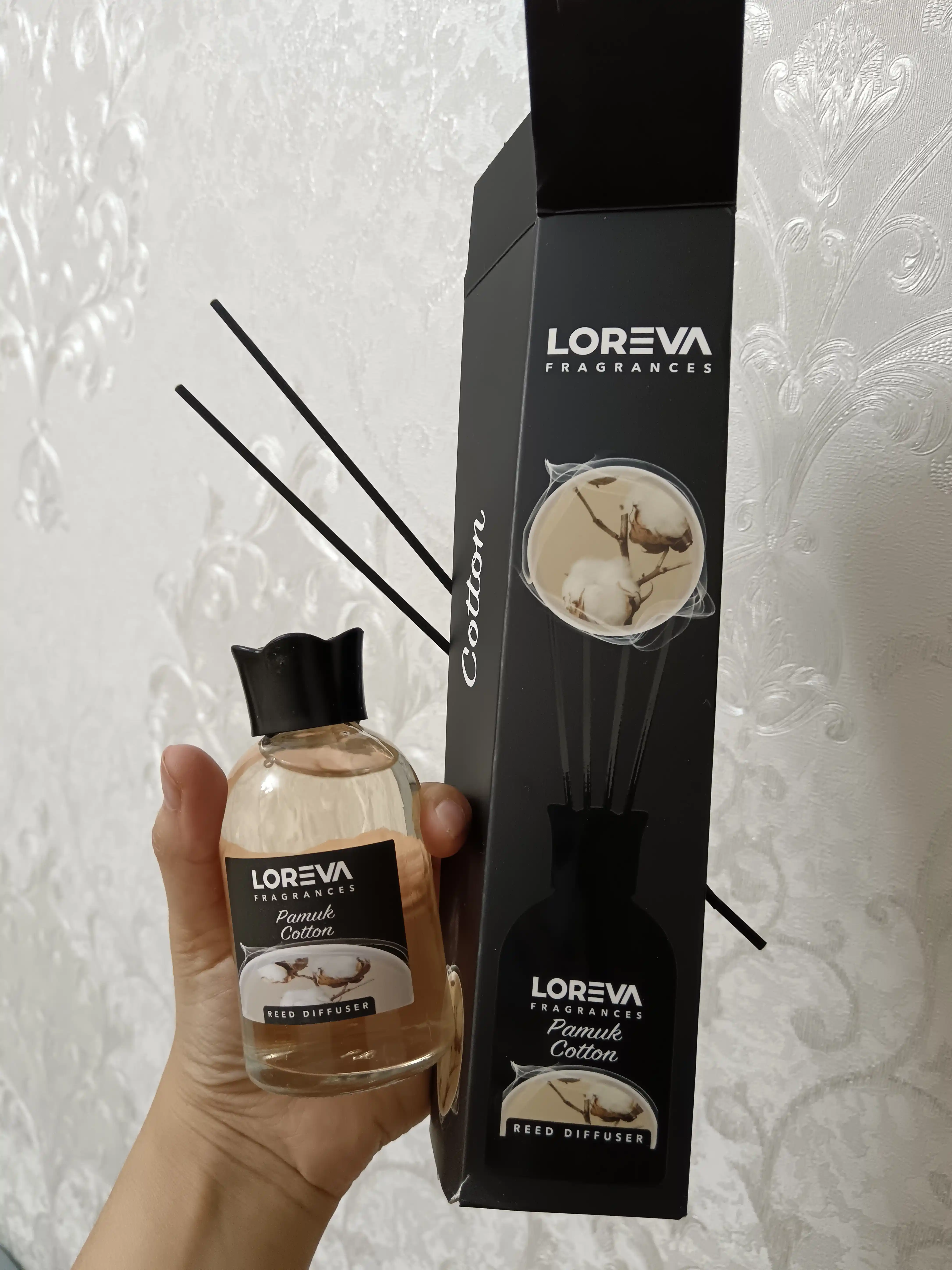 Аромадиффузор, для дома, с палочками, 110 мл, хлопок, LOREVA