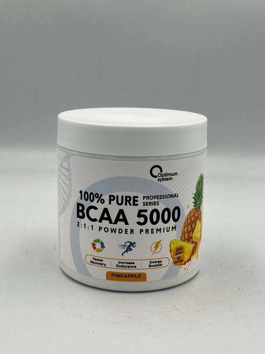 Optimum System BCAA 5000 Powder 200 g — BCAA aminokislotalar kompleksi