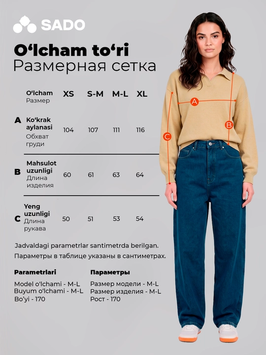 Ayollar polo jemper SADO