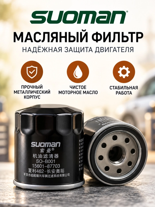 Масляный фильтр для автомобиля в металлическом корпусе