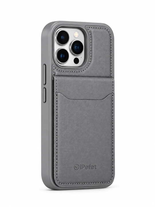 IPhone 15/16 Pro, Pro Max kartalari uchun yuqori sifatli g‘ilof-kartholder, stend funksiyasi bilan - 