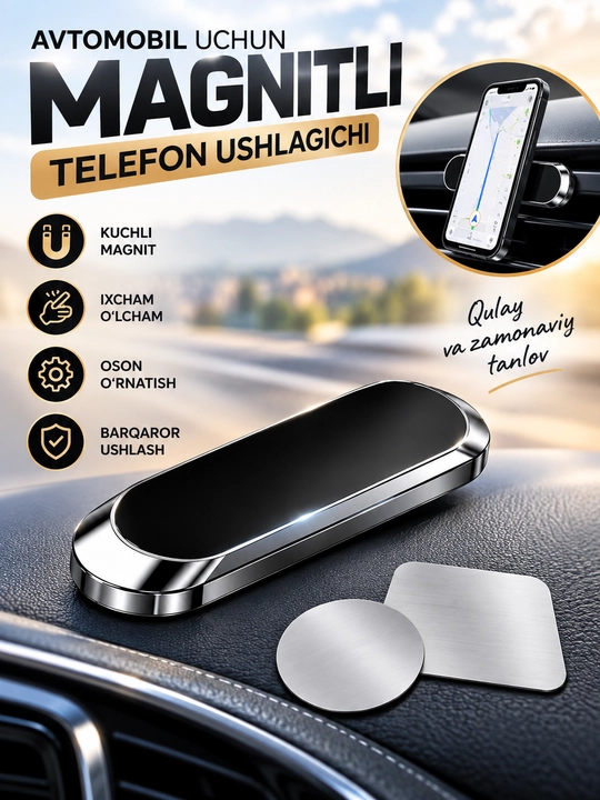 Avtomobil uchun universal telefon ushlagich, telefon tagligi