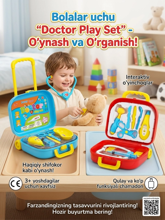 Bolalar uchun interaktiv "Doctor Play Set" – Shifokor chamadonchasi - 