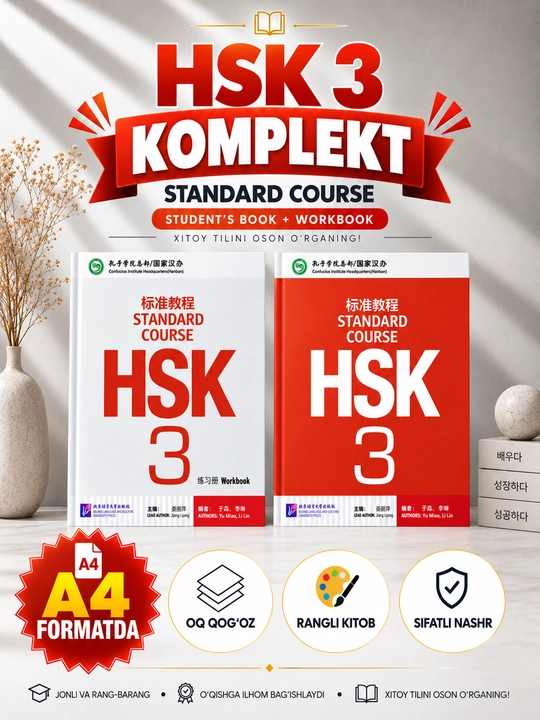 Учебник HSK Standard Course 1, 2, 3 + рабочая тетрадь в формате и A4. Цзян Липин - 
