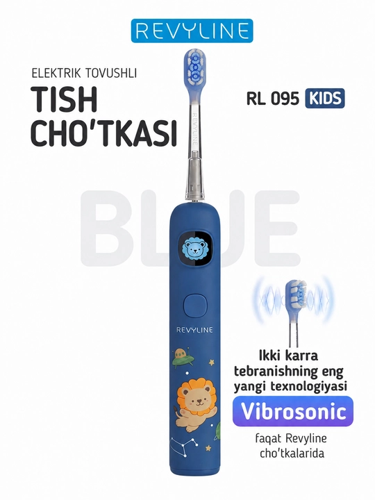 Elektr tovushli tish cho‘tkasi Revyline RL 010, akkumulyatorli tish cho‘tkasi
