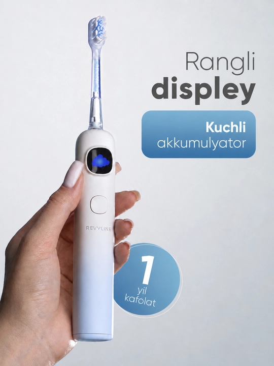 Elektr tovushli tish cho‘tkasi Revyline RL 010, akkumulyatorli tish cho‘tkasi