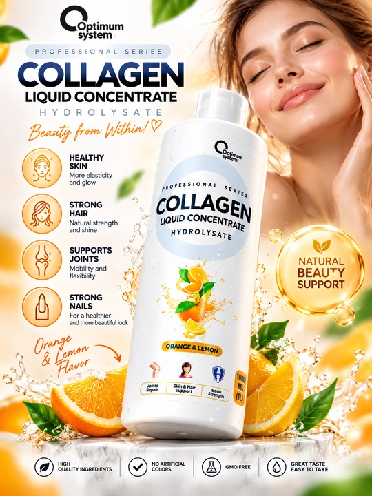 Optimum System Collagen Concentrate Liquid 1000 ml — suyuq kollagen konsentrati - 