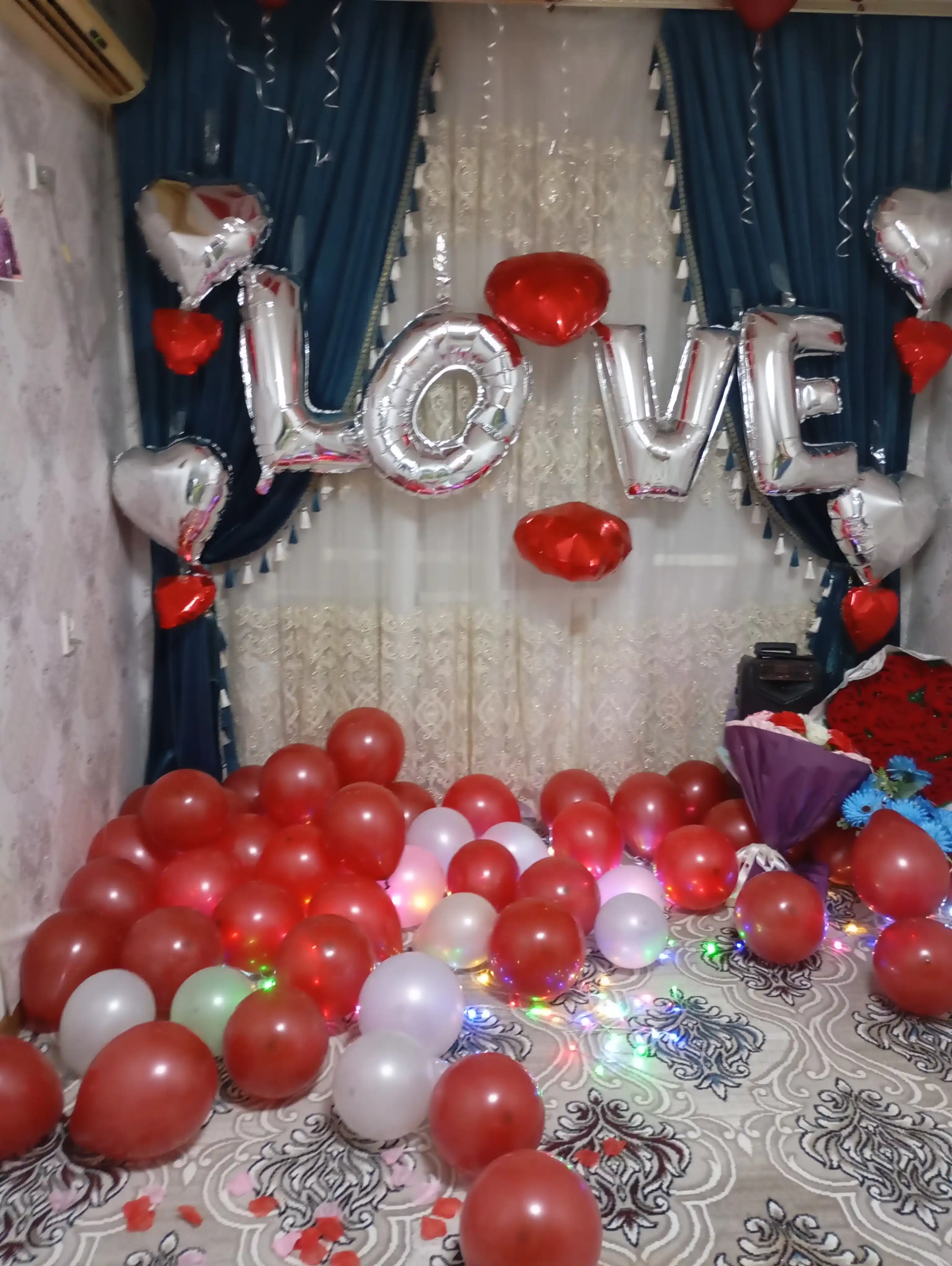 Шары I LOVE YOU и сердечко для романтической ночи, MARRY ME и на день рождения, 14 февраля