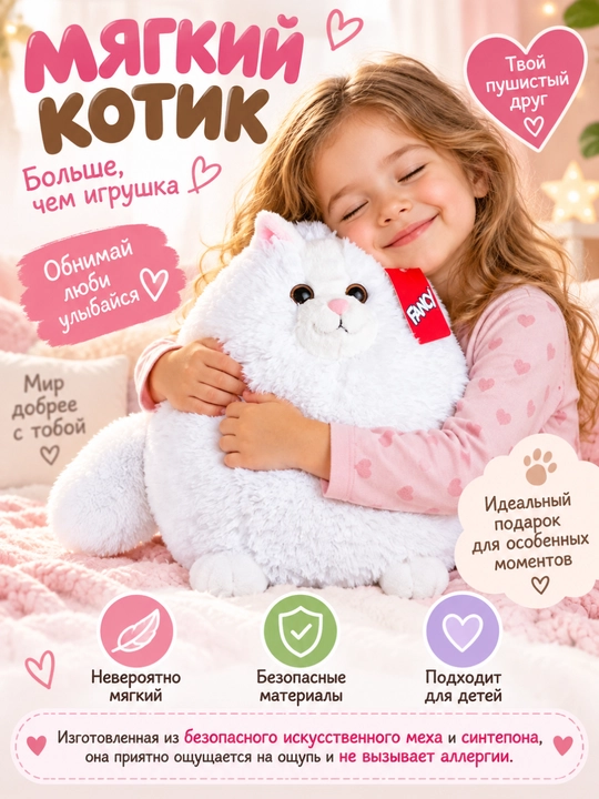 Мягкие игрушки "Котики", DREAM MAKERS