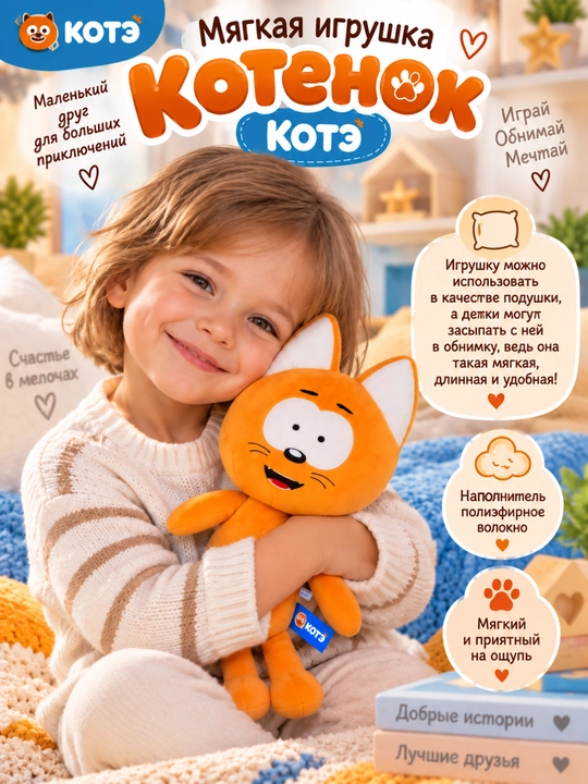 Мягкие игрушки "Котики", DREAM MAKERS
