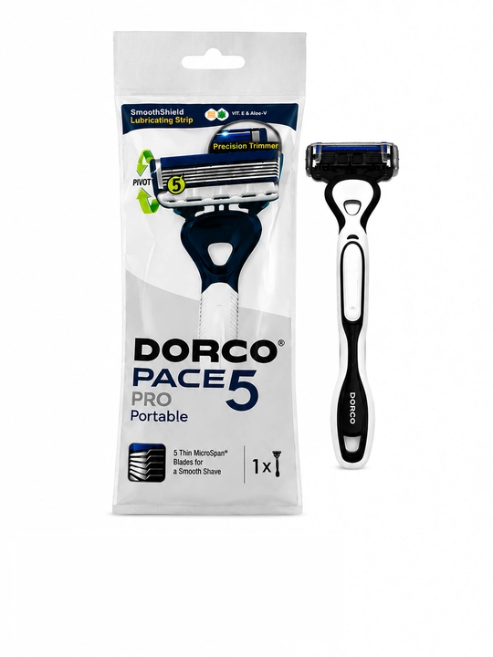 Бритва одноразовая DORCO PACE 5 PRO, в мягкой упаковке, 1 шт - 