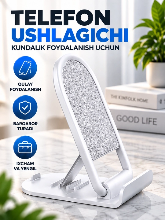 Telefon va planshet ushlagichi, sozlanadigan, buklanadigan telefon ushlagichi - 