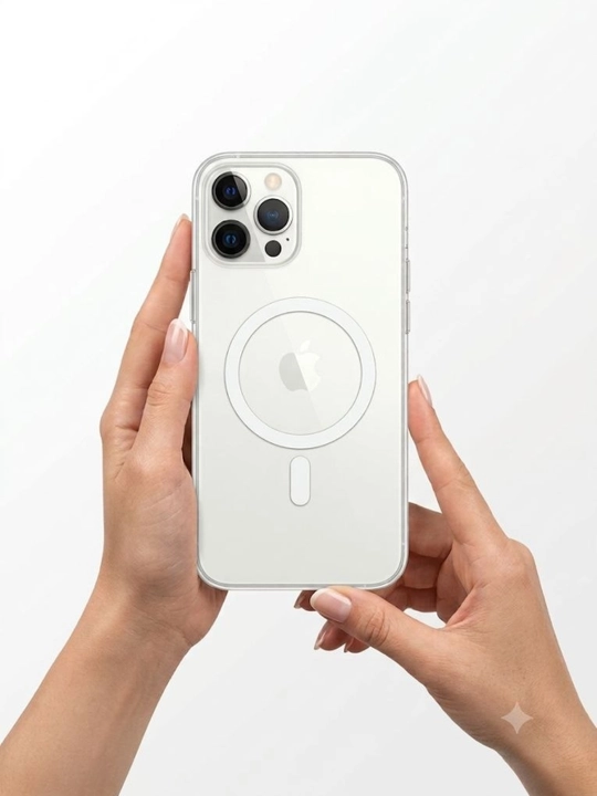 Прозрачный чехол с MagSafe для iPhone X/11/12/13/14/15/16/17/Pro, Pro Max, Air - 