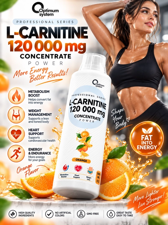Optimum System L-Carnitine Concentrate 120 000 Power 1000 мл — жидкий  L-карнитина