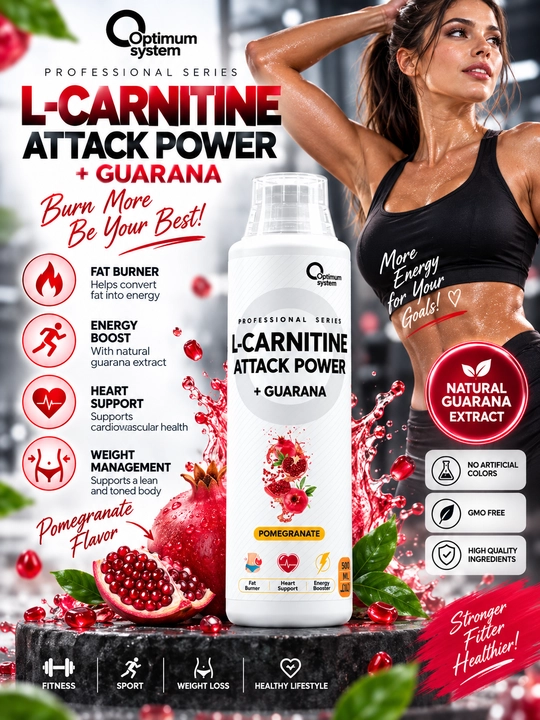 Optimum System L-Carnitine Attack Power 500 мл — жидкий L-карнитин