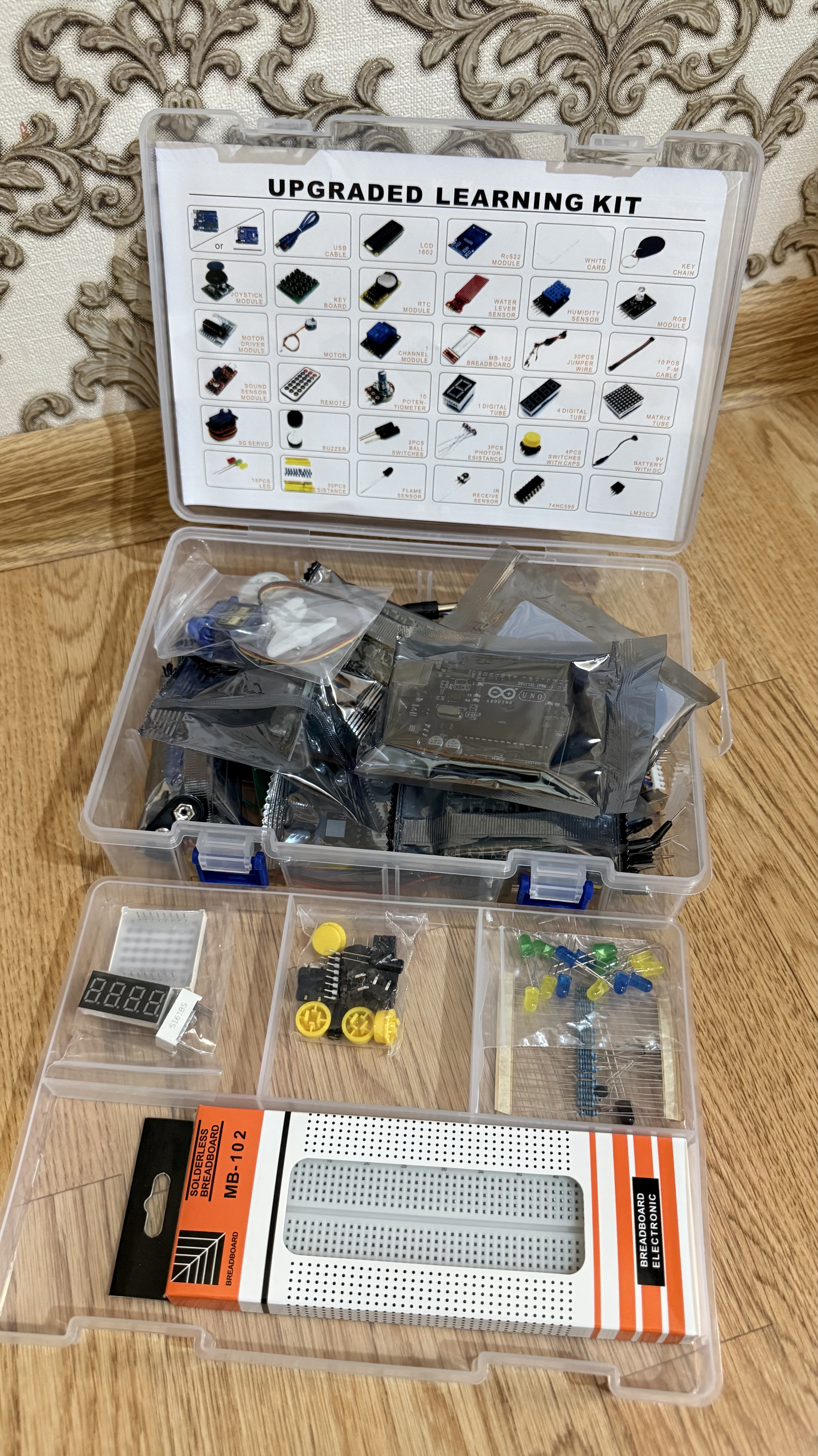 Arduino UNO DIP R3 Upgraded Starter Kit — набор для электроники, 35+ компонентов
