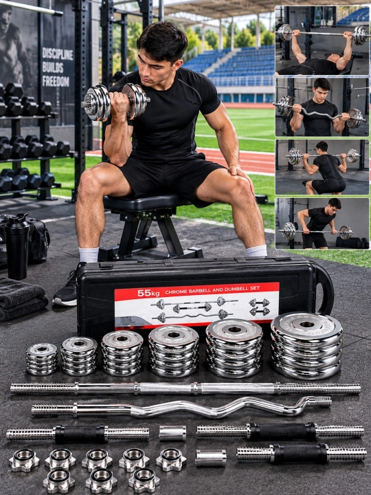 55 kg og‘irlikdagi universal sport to‘plami, uyda kuch mashqlari uchun mo‘ljallangan