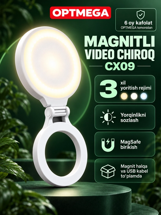 Telefon uchun qisqichli selfi lampasi - 