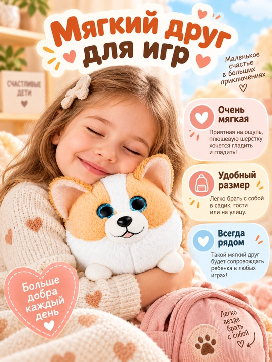 Мягкие игрушки "Корги", DREAM MAKERS