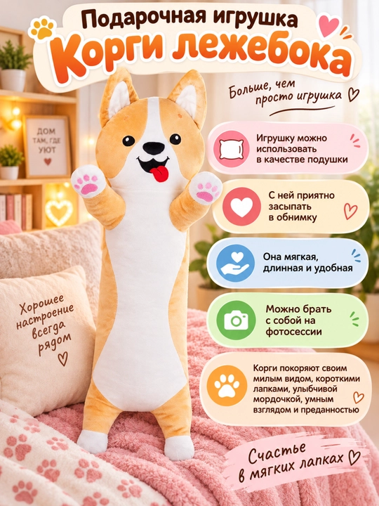 Мягкие игрушки "Корги", DREAM MAKERS