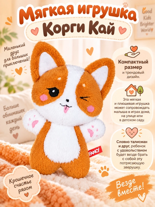 Мягкие игрушки "Корги", DREAM MAKERS