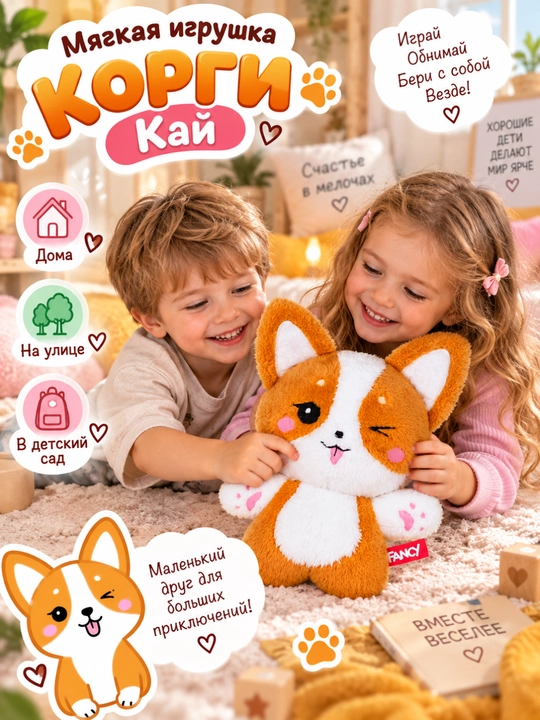 Мягкие игрушки "Корги", DREAM MAKERS