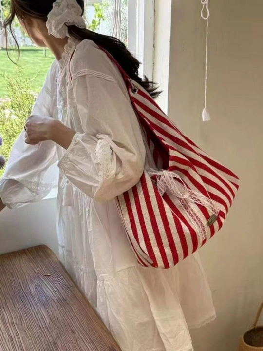 Ayollar uchun ikki tomonlama shopper sumka, Beyou Merci matoli