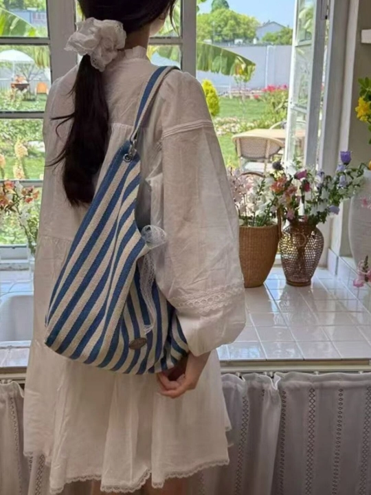 Ayollar uchun ikki tomonlama shopper sumka, Beyou Merci matoli