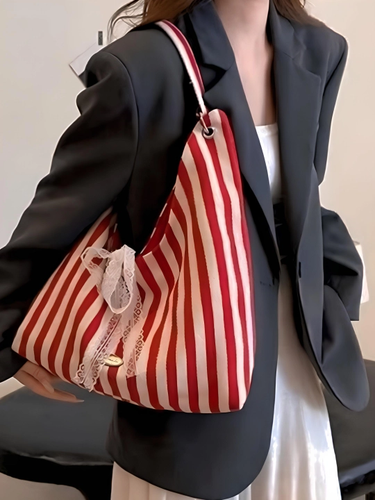 Ayollar uchun ikki tomonlama shopper sumka, Beyou Merci matoli